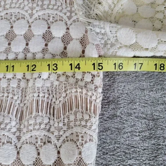 Catherine Malandrino Cream Ivory‎ Lined Lace Crochet Dress 3/4 Sleeve Size 4 - Picture 4 of 11